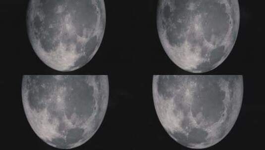 长焦拍摄月亮高清在线视频素材下载