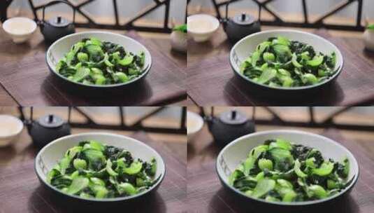 家常菜炒青菜蔬菜高清在线视频素材下载