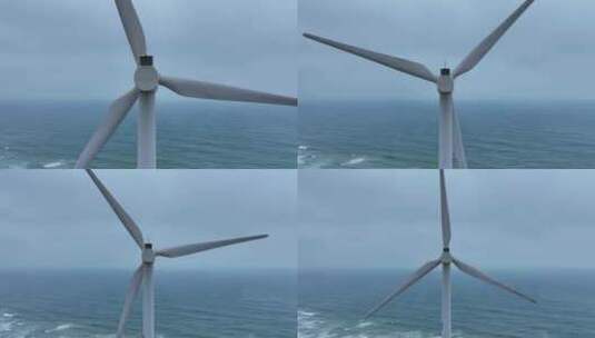 海岸风车发电高清在线视频素材下载