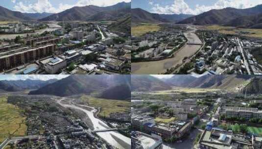 西藏日喀则市 南木林县仁欧村 4K航拍高清在线视频素材下载