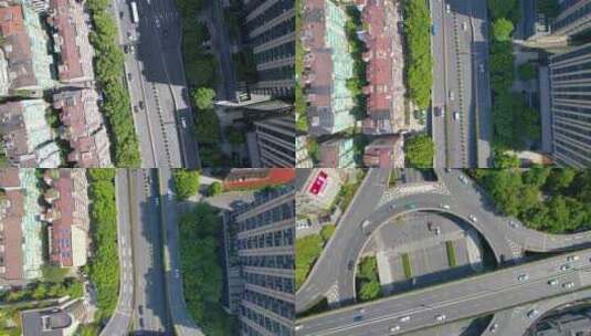 城市马路杭州定安路车辆车流风景视频素材高清在线视频素材下载