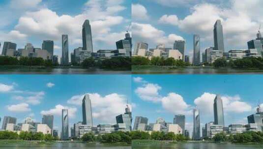 宁波东部新城延时高清在线视频素材下载