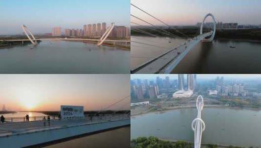 南京_南京眼步行桥008高清在线视频素材下载