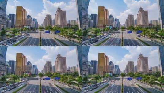 广州珠江新城市区街景街道高清在线视频素材下载