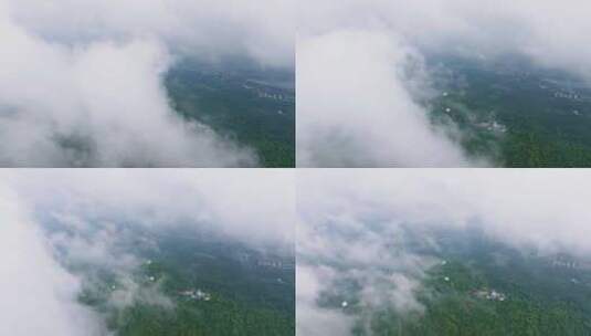 云雾缭绕紫金山天文台高清在线视频素材下载