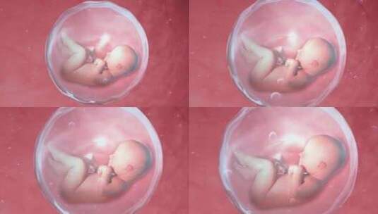 婴儿 胎儿 卵细胞 婴儿发育 孕育生命高清在线视频素材下载