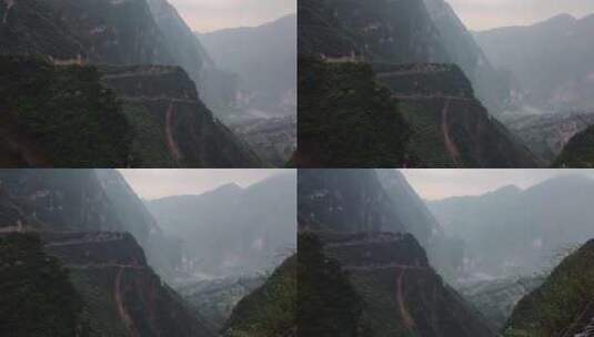 中国西南地区延绵起伏的山脉高清在线视频素材下载