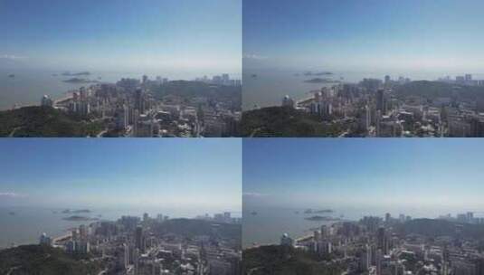 广东珠海城市风光大景蓝天白云航拍高清在线视频素材下载