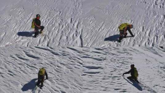 雪山攀登者高清在线视频素材下载