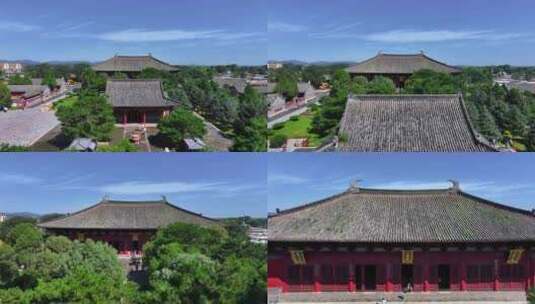 辽宁锦州义县奉国寺辽代古塔古建筑高清在线视频素材下载