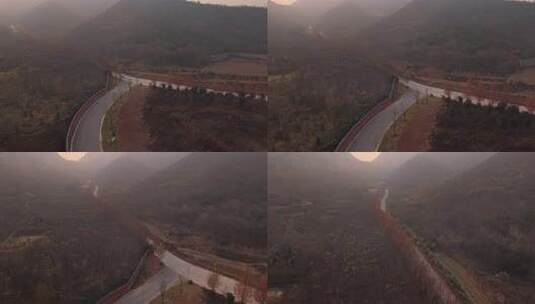 河北 石家庄 井陉县 道路 交通 秋天高清在线视频素材下载