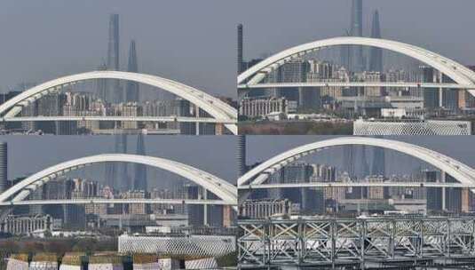 上海后滩拍上海天际线高清在线视频素材下载