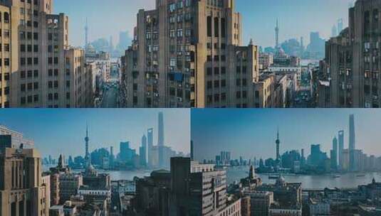 上海外滩福州大楼航拍高清在线视频素材下载