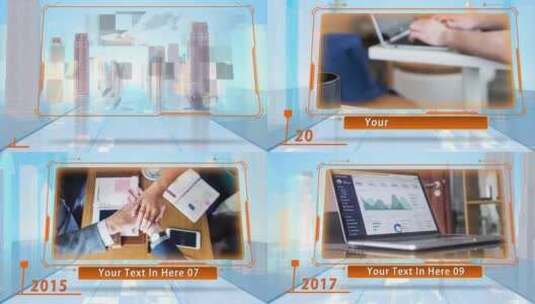 现代科技科技城公司时间表AE模板高清AE视频素材下载