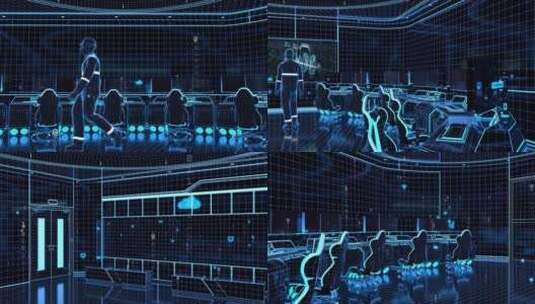 科技控制室高清AE视频素材下载