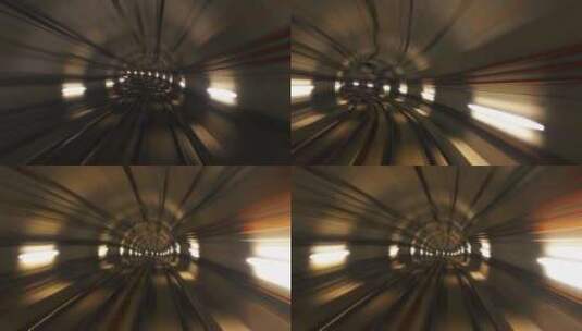 地铁隧道延时高清在线视频素材下载