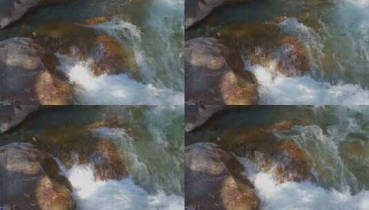 溪流河流水流流水水花流动高清在线视频素材下载
