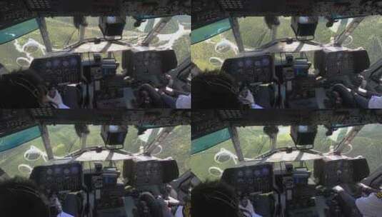 直升机驾驶员第一视角直升机森林防火巡查6高清在线视频素材下载