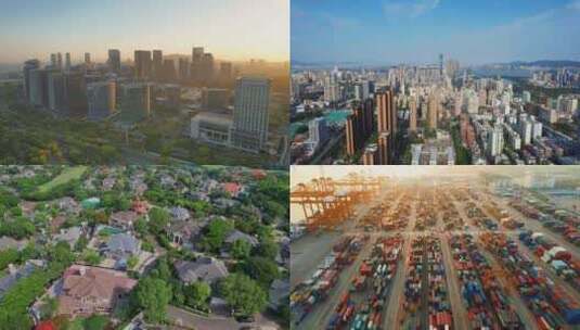 中国城市发展经济建设高清在线视频素材下载