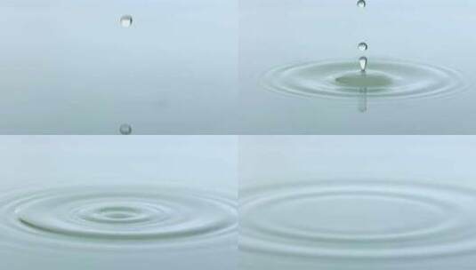 水滴滴入水中慢动作高清在线视频素材下载