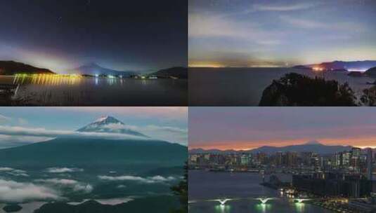 日本富士山延时摄影2高清在线视频素材下载