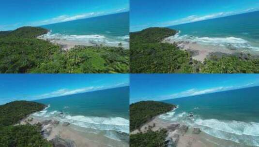 巴西巴伊亚州伊塔卡雷的哈韦齐尼奥海滩。旅高清在线视频素材下载