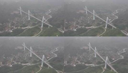 贵州平塘大桥航拍高清在线视频素材下载