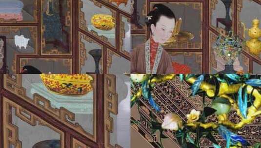 清朝皇帝《雍正十二美人图 》 之二4K高清在线视频素材下载