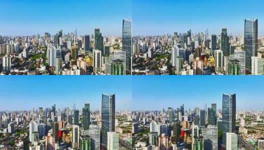 上海城市航拍风光金融办公写字楼片段高清在线视频素材下载