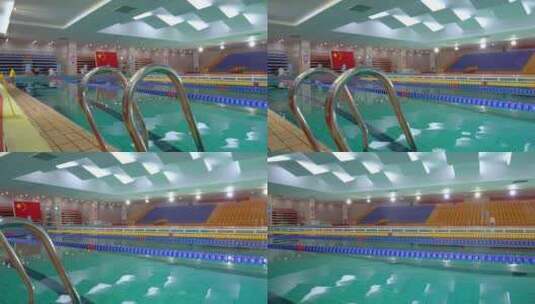 夏季游泳馆游泳体育锻炼健身比赛高清在线视频素材下载