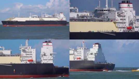 进出口贸易石油天然气运输船海运船航行高清在线视频素材下载