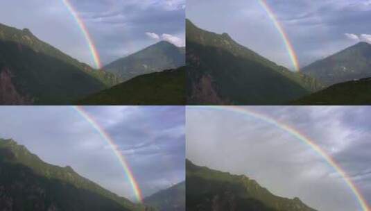 川西高原雨后彩虹高清在线视频素材下载