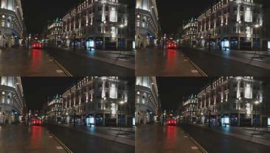 夜晚空荡的大街高清在线视频素材下载
