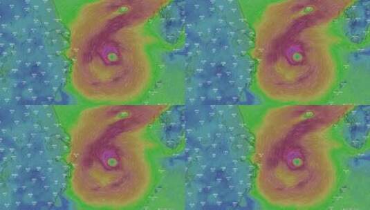 台风烟花卫星云图高清在线视频素材下载