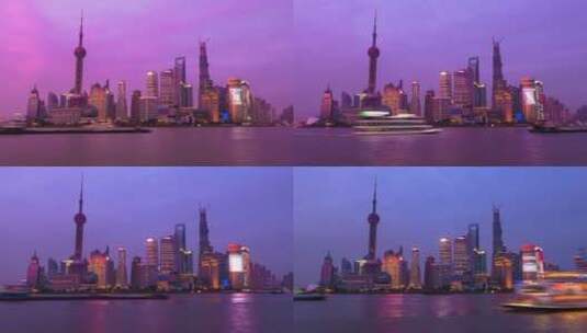 上海城市天际线延时高清在线视频素材下载