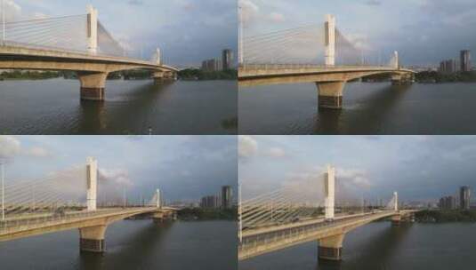 斜拉桥航拍高清在线视频素材下载