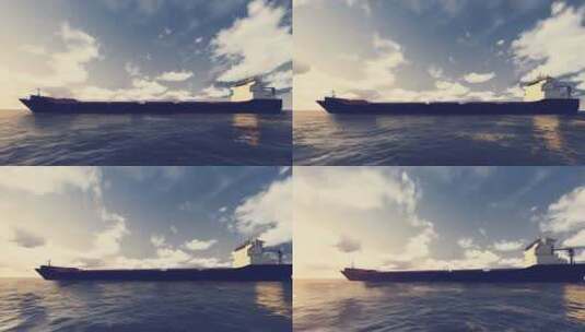 货轮 远洋货轮 集装箱船 轮船 海运高清在线视频素材下载