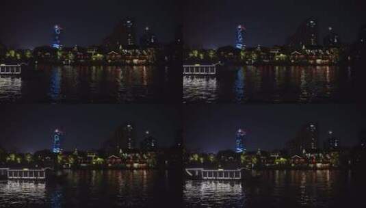 杭州桥西历史文化街区夜景高清在线视频素材下载