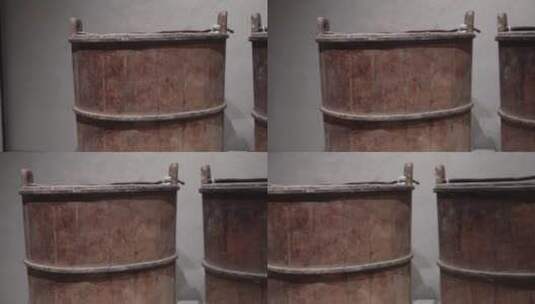 【镜头合集】博物馆展出中国古代水桶 ~高清在线视频素材下载