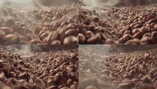 咖啡 咖啡豆 美食 浓郁 特写高清在线视频素材下载
