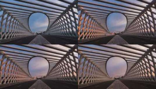 未来城桥日落延时4-A7RM3高清在线视频素材下载