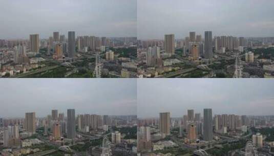 航拍合肥城市风景高清在线视频素材下载