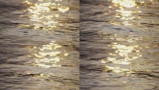 金色水面湖面波光粼粼江面湖水河流黄昏波光高清在线视频素材下载