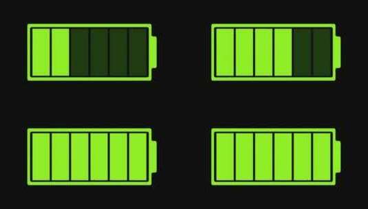 绿色新能源电池充电进度3D素材高清在线视频素材下载