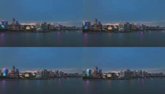 杭州钱江新城夜景高清在线视频素材下载