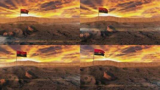 安哥拉国旗乌托邦高清在线视频素材下载