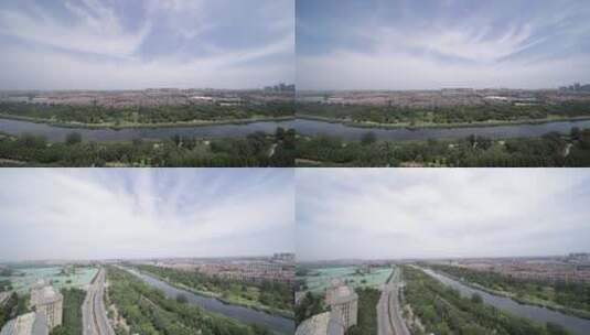 北京 亦庄 凉水河延时合集高清在线视频素材下载