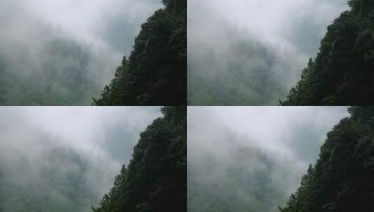 雾气朦胧的山峰高清在线视频素材下载