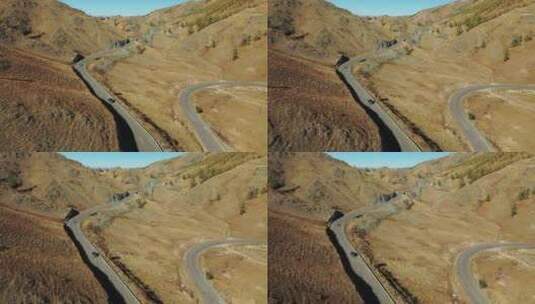 新疆阿勒泰白哈巴G219国道公路交通高清在线视频素材下载