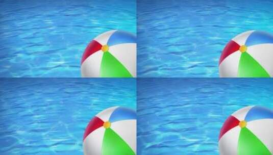 泳池气球高清在线视频素材下载